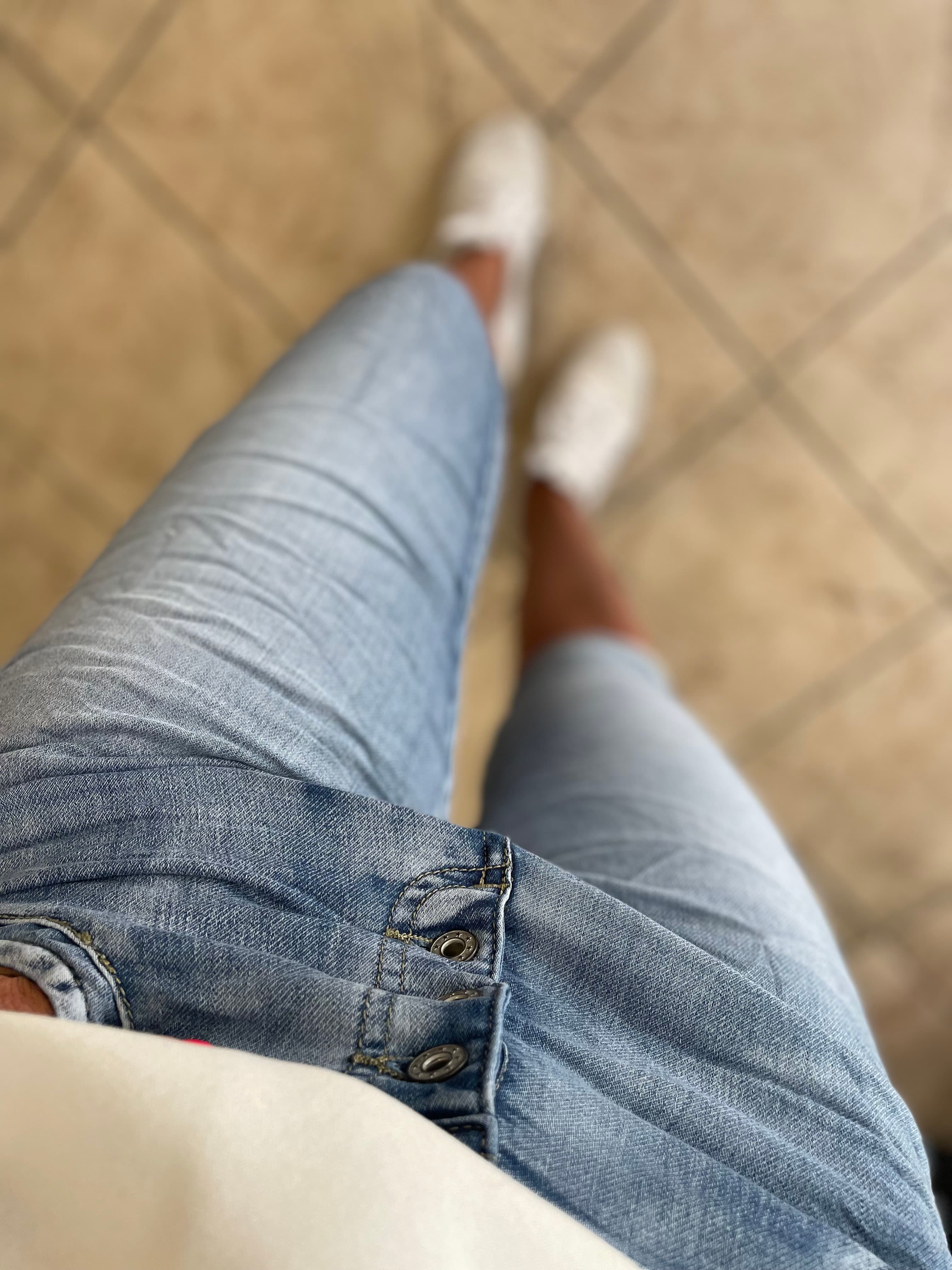 3/4 Modré denim Jeans - NEWPLAY